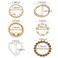 iminoo Imino Scarf Ring Clip for Women Slide TShirt Tie Knot Clip Buckle Circle Clothing Ring Wrap Holder Multicolor 6
