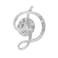 ETHOON Initial Letter Brooch Pin Small Lapel Pin Tie Tack Name Personalized Gifts for Women Men Silver D