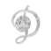 ETHOON Initial Letter Brooch Pin Small Lapel Pin Tie Tack Name Personalized Gifts for Women Men Silver D