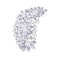 LAXPICOL Vintage Clear Austrian Crystal Flower Leaf Bouquet Clusters Large Big Brooch Pin For Women Wedding Broach
