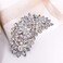 LAXPICOL Vintage Clear Austrian Crystal Flower Leaf Bouquet Clusters Large Big Brooch Pin For Women Wedding Broach