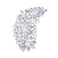 LAXPICOL Vintage Clear Austrian Crystal Flower Leaf Bouquet Clusters Large Big Brooch Pin For Women Wedding Broach