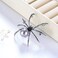 Parts Express Victorian Style Mother of Pearl Body and Micro Pave Spider Brooches Pins Silver Tone Black