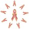rhungift Rhungift 10Pack Official Breast Cancer Awareness Ribbon Lapel Pins Pink Hope Brooch Lapel Pin