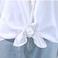 YANCHUN Round Scarf Ring for Women Pearl Flower Clip Shawl Sweater Accessory Gift