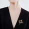Pechade Vintage Baroque Pearl Cross Brooch Pins for Women