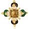 Pechade Vintage Baroque Pearl Cross Brooch Pins for Women