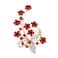 YOQUCOL Red Garnet Ruby Colour Cubic Zirconia Crystal Poppy Flower Shape Brooch Pins for Woman