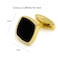 Cyriacus Black Cufflinks for Men Square Cuff Links Black Classic for Wedding Business Groom Best Man 17 17cm Brass 17 17cm Gold