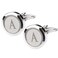 Dannyshi Mens Classic Stainless Steel Initial Cufflinks 26 Alphabet Initial Letter Cufflinks Business Wedding Shirts AZ A