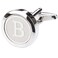 Dannyshi Mens Classic Stainless Steel Initial Cufflinks 26 Alphabet Initial Letter Cufflinks Business Wedding Shirts AZ B