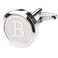 Dannyshi Mens Classic Stainless Steel Initial Cufflinks 26 Alphabet Initial Letter Cufflinks Business Wedding Shirts AZ B