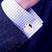 Dannyshi Mens Classic Stainless Steel Initial Cufflinks 26 Alphabet Initial Letter Cufflinks Business Wedding Shirts AZ S