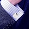 Dannyshi Mens Classic Stainless Steel Initial Cufflinks 26 Alphabet Initial Letter Cufflinks Business Wedding Shirts AZ S
