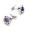 UNIQSUM Hexagon Chic Crystal Cufflinks Crystal Gem stone Cuff links CL07 Amethyst Purple