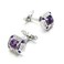 UNIQSUM Hexagon Chic Crystal Cufflinks Crystal Gem stone Cuff links CL07 Amethyst Purple