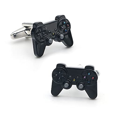 igame iGame Funny GamePad Cuff Links Black Color Painting Brass Material Joystick Design Cufflinks with Gift Box