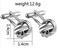 AZYOUNG Mens Black Silver Gold Twist Cufflinks Single Color Cuff Neck Cuff links Black Silver Gold
