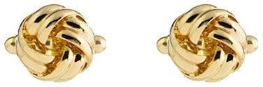 AZYOUNG Mens Black Silver Gold Twist Cufflinks Single Color Cuff Neck Cuff links Gold
