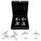 MRCUFF Airplane Plane Jet Commercial Pilot 2 Pairs Cufflinks Presentation Gift Box Polishing Cloth