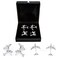 MRCUFF Airplane Plane Jet Commercial Pilot 2 Pairs Cufflinks Presentation Gift Box Polishing Cloth