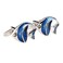 MRCUFF Angel Fish Angelfish Blue Fishing Pair Cufflinks in a Presentation Gift Box Polishing Cloth