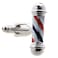 MRCUFF Barbers Pole Barber Cufflinks in a Presentation Gift Box Polishing Cloth