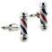 MRCUFF Barbers Pole Barber Cufflinks in a Presentation Gift Box Polishing Cloth