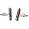 MRCUFF Barbers Pole Barber Cufflinks in a Presentation Gift Box Polishing Cloth