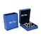 Mr.Van MrVan Mens Black Onyx Cufflinks 4 Tuxedo Shirt Stud Set 16mm RhodiumPlated Brass Elegant Gift Box