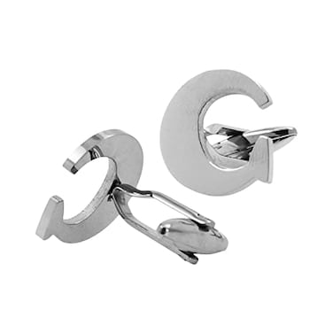 Mudra Crafts Letter C Initial Cufflinks for Men Set Mens Stainless Cuff Links with Initials Monogram Stainless Steel Alphabet Cufflinks