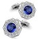 Sogee Navy Blue Crystal Cufflinks for Men Elegant Mens Cuff Links for Wedding Party Unique Gift