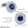 Sogee Navy Blue Crystal Cufflinks for Men Elegant Mens Cuff Links for Wedding Party Unique Gift