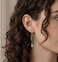 Reffeer Solid 925 Sterling Silver CZ Droplet Chain Dangle Earrings for Women Teen Girls Tassel Dangle Earrings Threader ASilver