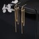 SLUYNZ 925 Sterling Silver Dangle Earrings Tassel Chain for Women Teen Girls Dangle Earrings Long Earrings Huggie Studs Dangle Chain Gold Plated