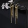 SLUYNZ 925 Sterling Silver Dangle Earrings Tassel Chain for Women Teen Girls Dangle Earrings Long Earrings Huggie Studs Dangle Chain Gold Plated