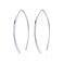 SLUYNZ Solid 925 Sterling Silver Bar Dangle Earrings for Women Teen Girls Dangle Earrings Wire Threader Earrings Open Hoop Earrings ASterling Silver