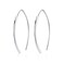 SLUYNZ Solid 925 Sterling Silver Bar Dangle Earrings for Women Teen Girls Dangle Earrings Wire Threader Earrings Open Hoop Earrings ASterling Silver