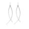 SLUYNZ Solid 925 Sterling Silver Shiny Bar Dangle Earrings for Women Teen Girls Flat Bar Dangle Earrings Curve Line Earrings ASterling Silver