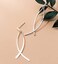 SLUYNZ Solid 925 Sterling Silver Shiny Bar Dangle Earrings for Women Teen Girls Flat Bar Dangle Earrings Curve Line Earrings ASterling Silver
