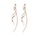 SLUYNZ Sterling Silver Curve Dangle Earrings for Women Teen Girls Wave Dangle Earrings Threader TasselCRose Gold