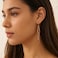 SLUYNZ Sterling Silver Curve Dangle Earrings for Women Teen Girls Wave Dangle Earrings Threader TasselCRose Gold