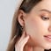 SLUYNZ Solid 925 Sterling Silver Black Star Hoop Earrings for Women Teen Girls 13CM Star Hoop Dangle Earrings ASterling Silver