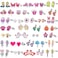 TAMHOO 33 Pairs Hypoallergenic Stud Earrings Set for girls Sensitive Ears With Stainless Steel Post in Vivid Colors and Multistyles