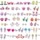 TAMHOO 33 Pairs Hypoallergenic Stud Earrings Set for girls Sensitive Ears With Stainless Steel Post in Vivid Colors and Multistyles