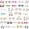 TAMHOO 33Pair Vibrant Variety Earring Set Cute Stud Earrings for GirlsAdorable Hypoallergenic Earrings for SensitivityFree With Stainless Steel Post