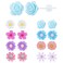 KASFREE Plastic Earrings for Sensitive Ears Girls Womens Flower Stud Post Earrings Style 4