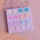 KASFREE Plastic Earrings for Sensitive Ears Girls Womens Flower Stud Post Earrings Style 4