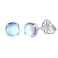 limerencia Limerencia G23 Hypoallergenic Pure Titanium Earrings OpalMoonstoneBlue Turquoise Stud Earrings F136 Implant GradeDelicate Jewelry for Sensitive Ears 5mm Moonstone