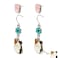 LUV HER Squishmallows Hypoallergenic Earrings for Girls 1 Pink Stud and 1 Squish Fishhook Drop Set with Charms One Size Fits All Ages 8